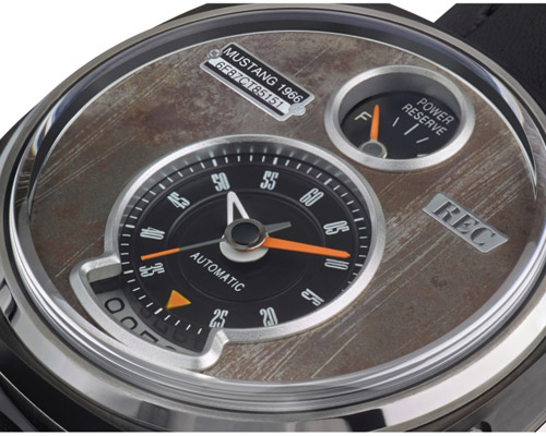 REC designs the P-51 watch made from recycled mustang car parts