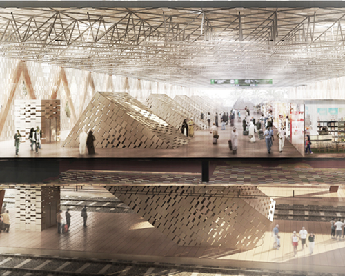 AZPML's rabat railway station proposal references north african architecture