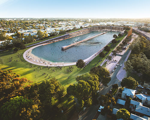 MJA studio proposes surf park to replace soon to be demolished stadium in australia