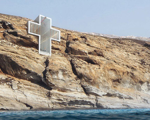 OPA unveils conceptual holy cross chapel with single façade facing aegean sea
