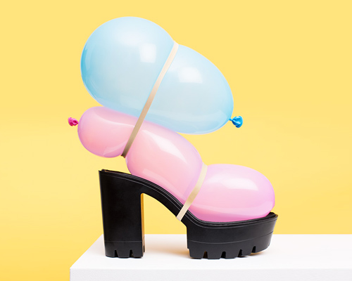 PUTPUT turns ordinary objects, from hot dogs to hair, into sculptural shoes