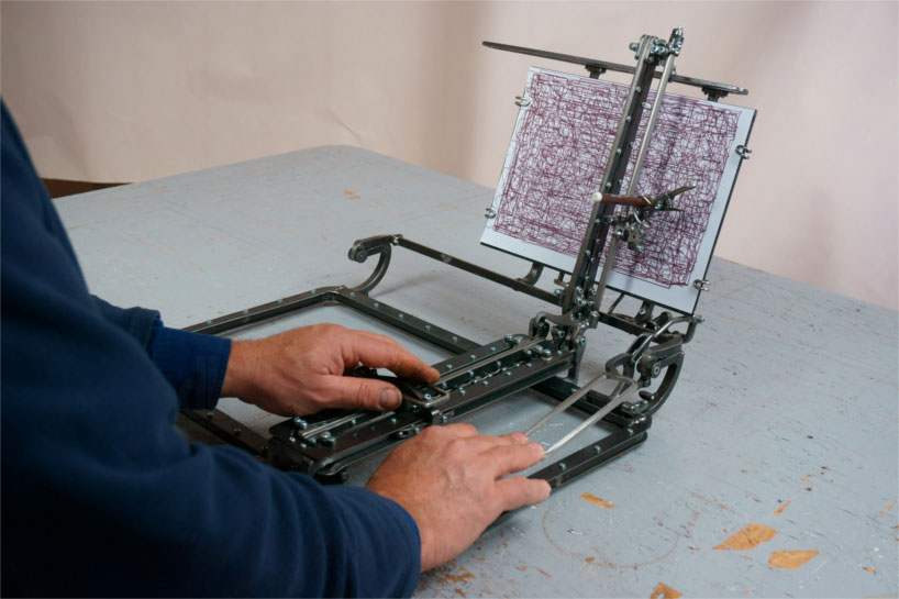 adam garnek steel sketchpad machine designboom