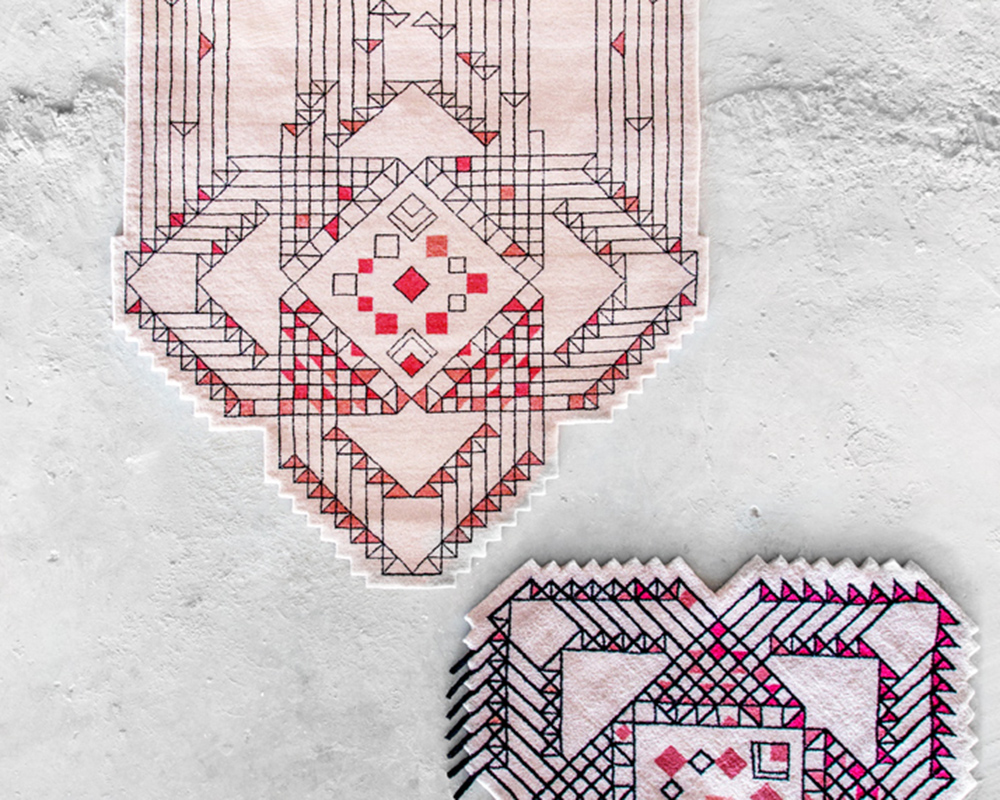 aljoud lootah reinterprets ancient weaving craft with misnad + uwairyan carpets