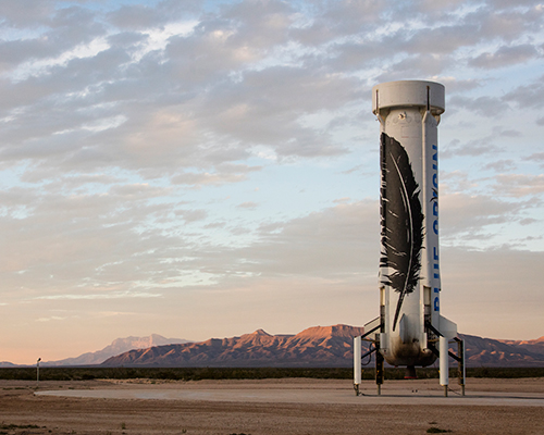 blue origin’s reusable new shepard rocket booster successfully lands in west texas