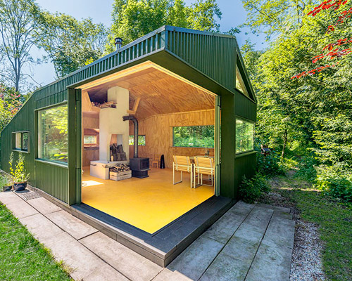 cc-studio builds hidden cabin into the netherlands noorderpark