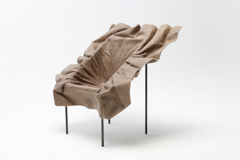 demeter fogarasi's poetic textile chair frozen in the moment of creation