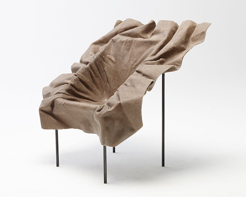 demeter fogarasi's poetic textile chair frozen in the moment of creation