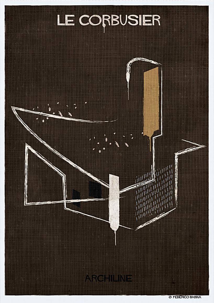 federico babina simplifies iconic architectural styles into their most elemental form
