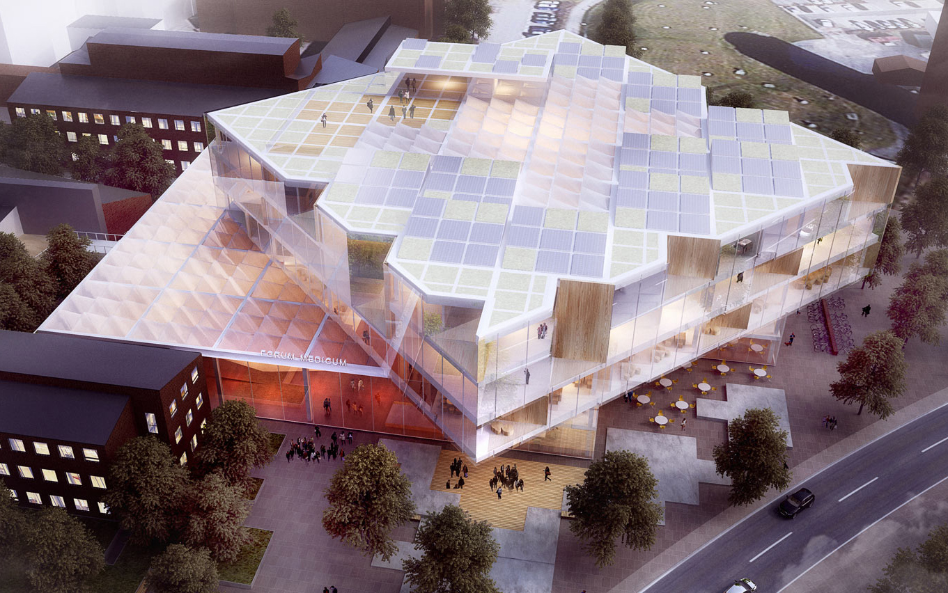 henning larsen forum medicum medical faculty lund university sweden designboom