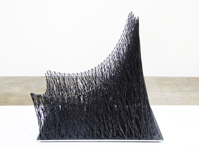 il hoon roh weaves carbon fibre to give shape to the luno chair + rami bench