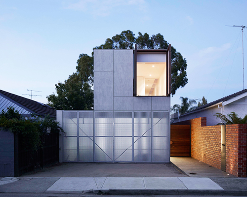 concrete melbourne home by jackson clements burrows integrates perforated shutters