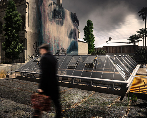 jonathan gibb's subterranean house is defined by its protruding glass roof