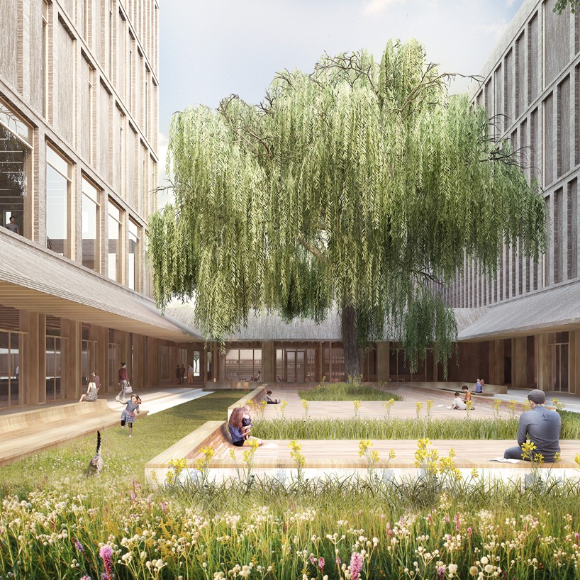 mecanoo organizes shenzhen's longhua art museum + library around series of patios