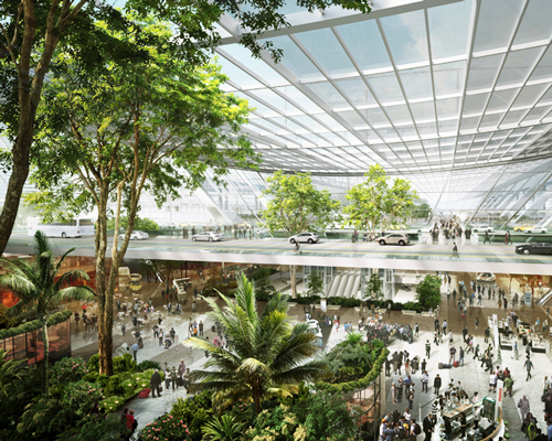 foster + partners articulates taiwan airport terminal proposal around linear garden