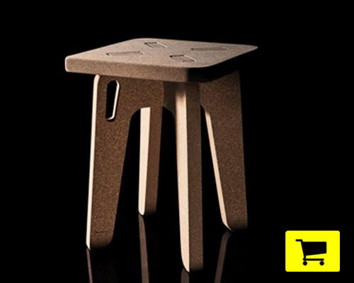 paulo costa designs environmentally-friendly sit'abit cork stool jr for PLY&co