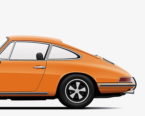 iconic cars presented in sleek, minimal poster series by petrolified