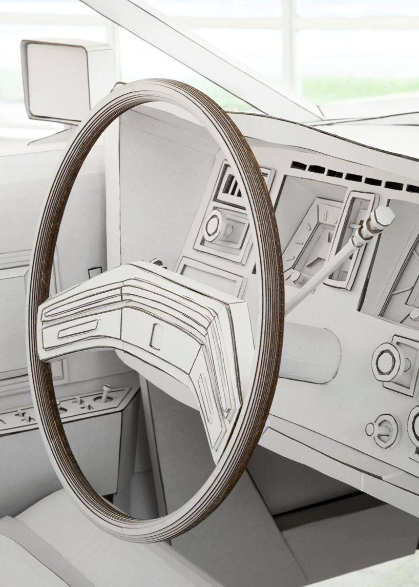 shannon-goff-lincoln-continental-cardboard-miles-to-empty-susanne-hilberry-gallery-designboom-01