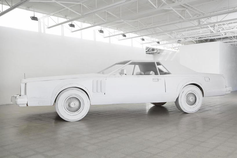 shannon-goff-lincoln-continental-cardboard-miles-to-empty-susanne-hilberry-gallery-designboom-16