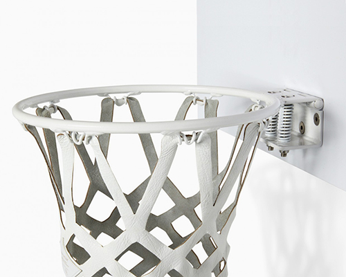 snarkitecture and killspencer build rare all-white basketball kit with leather netting