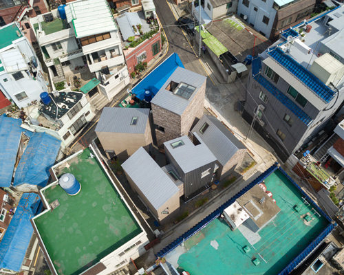 younghan chung builds five individual residences on tiny plot in korea