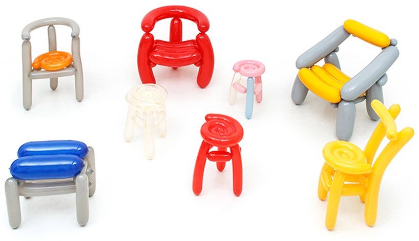 seungjin yang designs blowing chairs made from party balloons