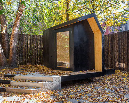 architensions designs writing pavilion retreat in brooklyn backyard