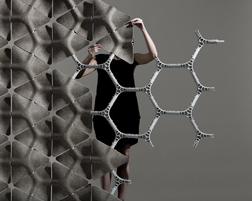 benjamin hubert / layer design conceives 'scale' - a modular acoustic partition system