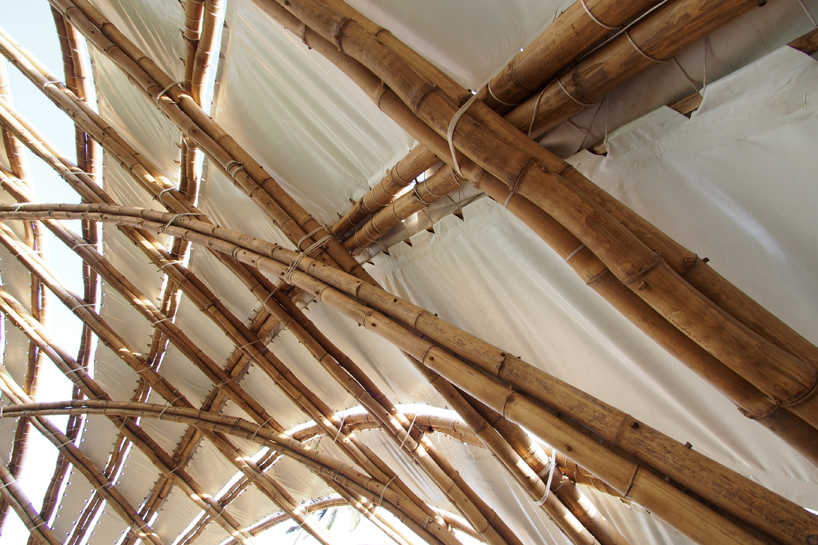 haduwa arts + culture institute in ghana protected by dynamic bamboo canopy