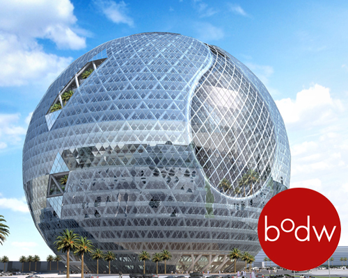 james law cybertecture imagines spherical mixed-used building for dubai