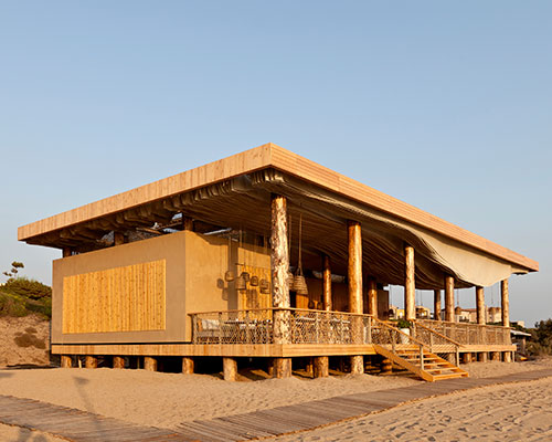 k-studio constructs timber beach-side barbouni restaurant