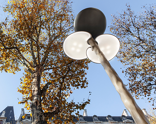 mathieu lehanneur's street lights in paris express balance between nature and technology