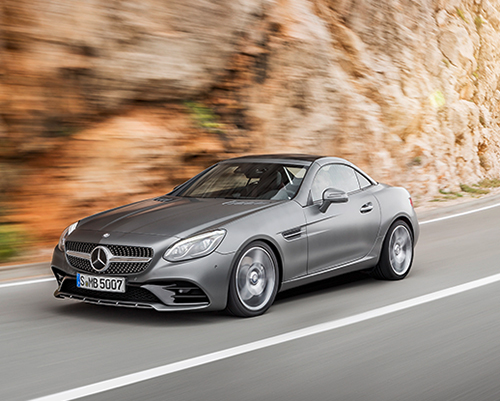 mercedes-benz relaunches SLC convertible with radical new facelift