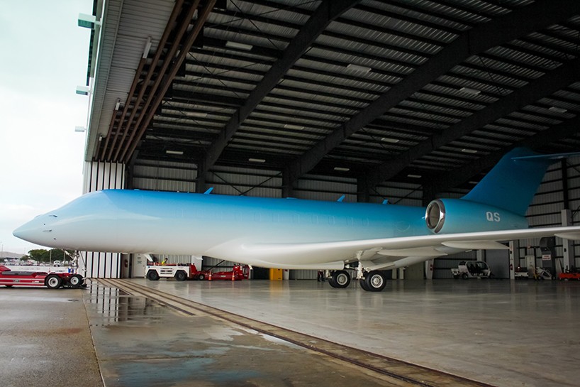 snarkitecture grades aircraft in color for netjets for art basel miami beach