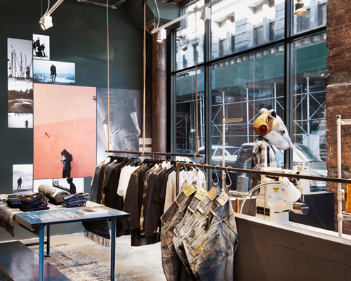 nudie jeans opens flagship new york store with onsite repair shop