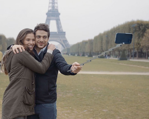 stikbox iPhone case transforms into full-length selfie stick