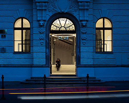 svet vmes renovates poljane grammar school entrance hall in slovenia