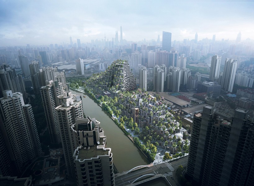 vast shanghai development by heatherwick studio conceived as a piece of urban topography