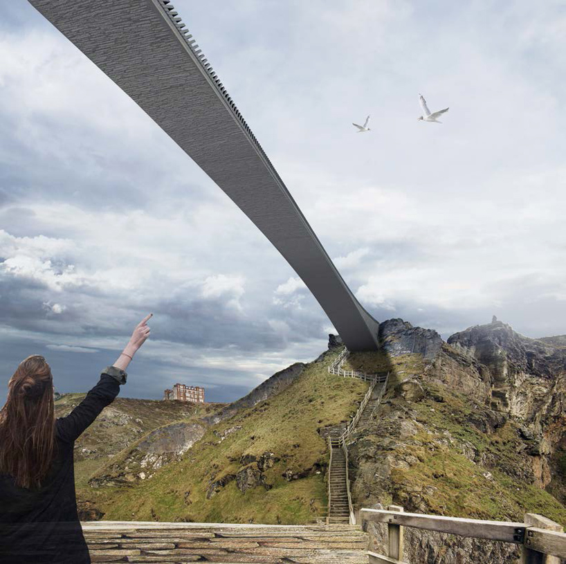 tintagel bridge competition shortlist cornwall designboom