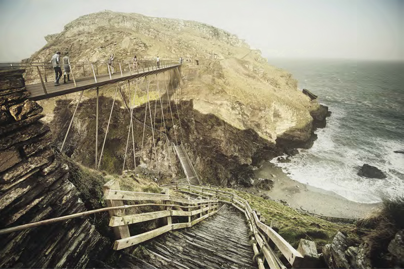 tintagel bridge competition shortlist cornwall designboom