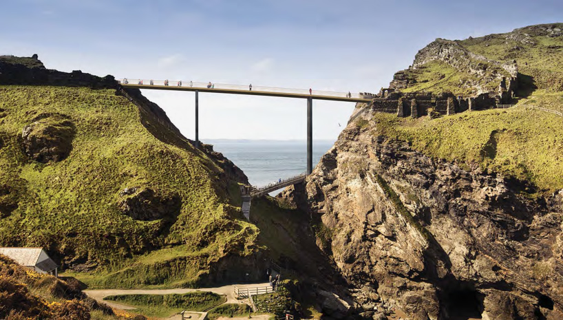 tintagel bridge competition shortlist cornwall designboom