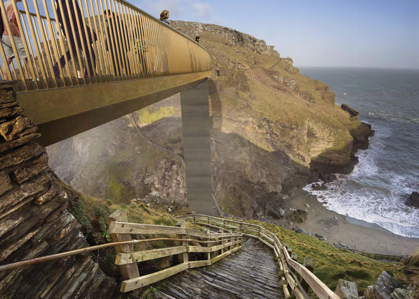 tintagel bridge competition shortlist cornwall designboom