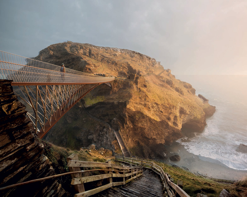 tintagel bridge competition shortlist cornwall designboom