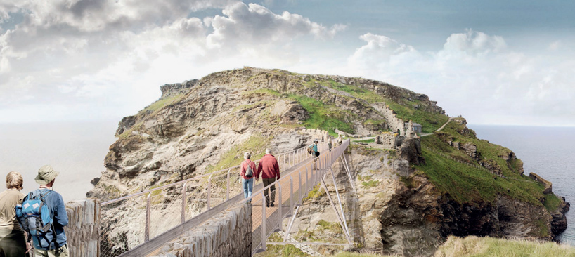 tintagel bridge competition shortlist cornwall designboom