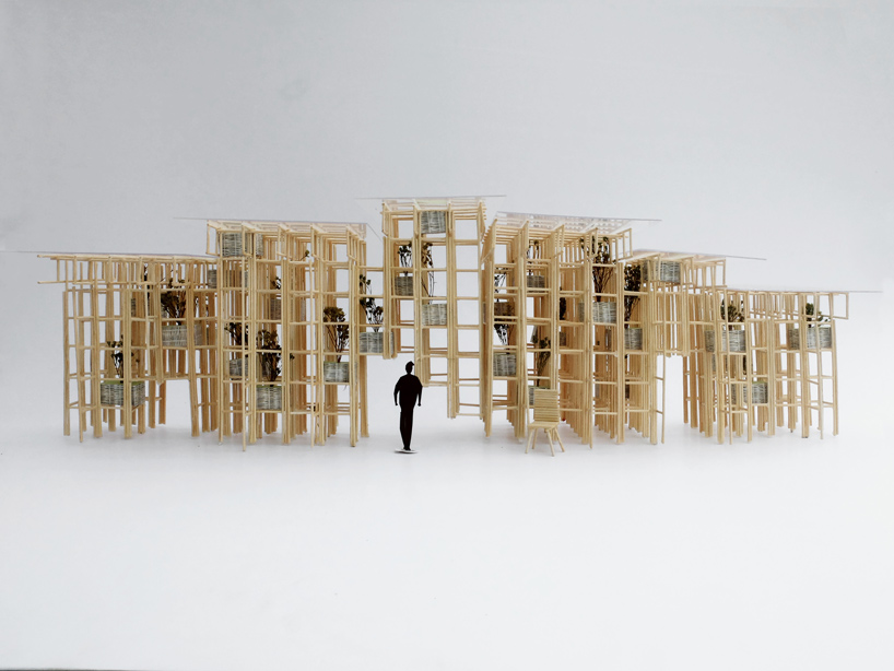 vo trong nghia bamboo wall fugitive structures the sherman contemporary art foundation designboom