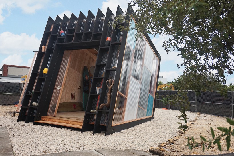yves béhar's handcrafted pavilion in miami is a personal sanctuary of surf