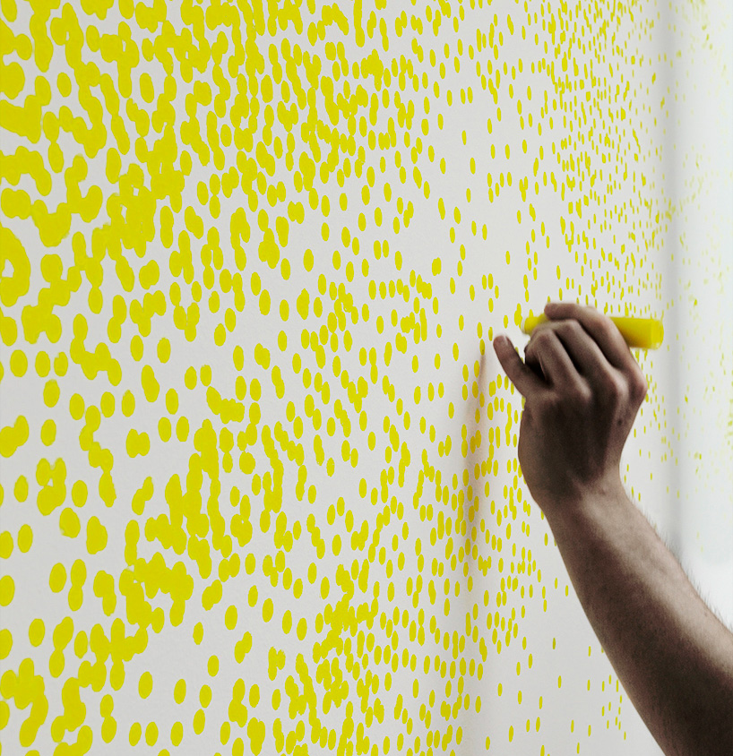 six million dots hand-applied to schunk group office interior by 22quadrat