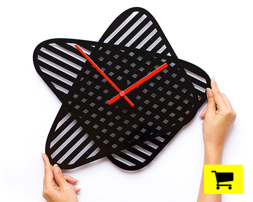 layla mehdi pour laser cuts shift shifting sophie wall clock