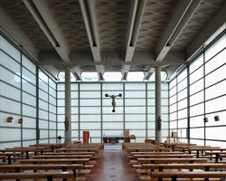 SBG architetti finalizes the restoration of baranzate's glass church in italy