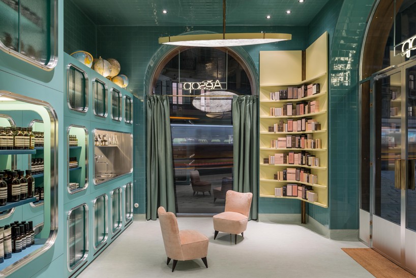 Aesop store by dimorestudio references italian bottegas in milan Interior design studio milano