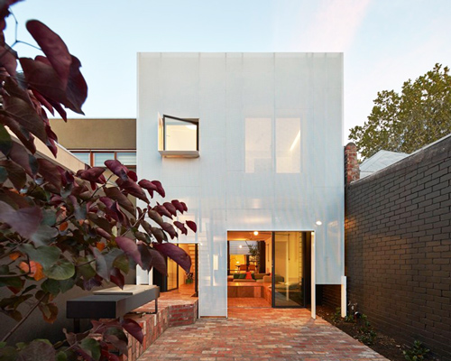 austin maynard renovates terrace house in melbourne with perforated metal façade